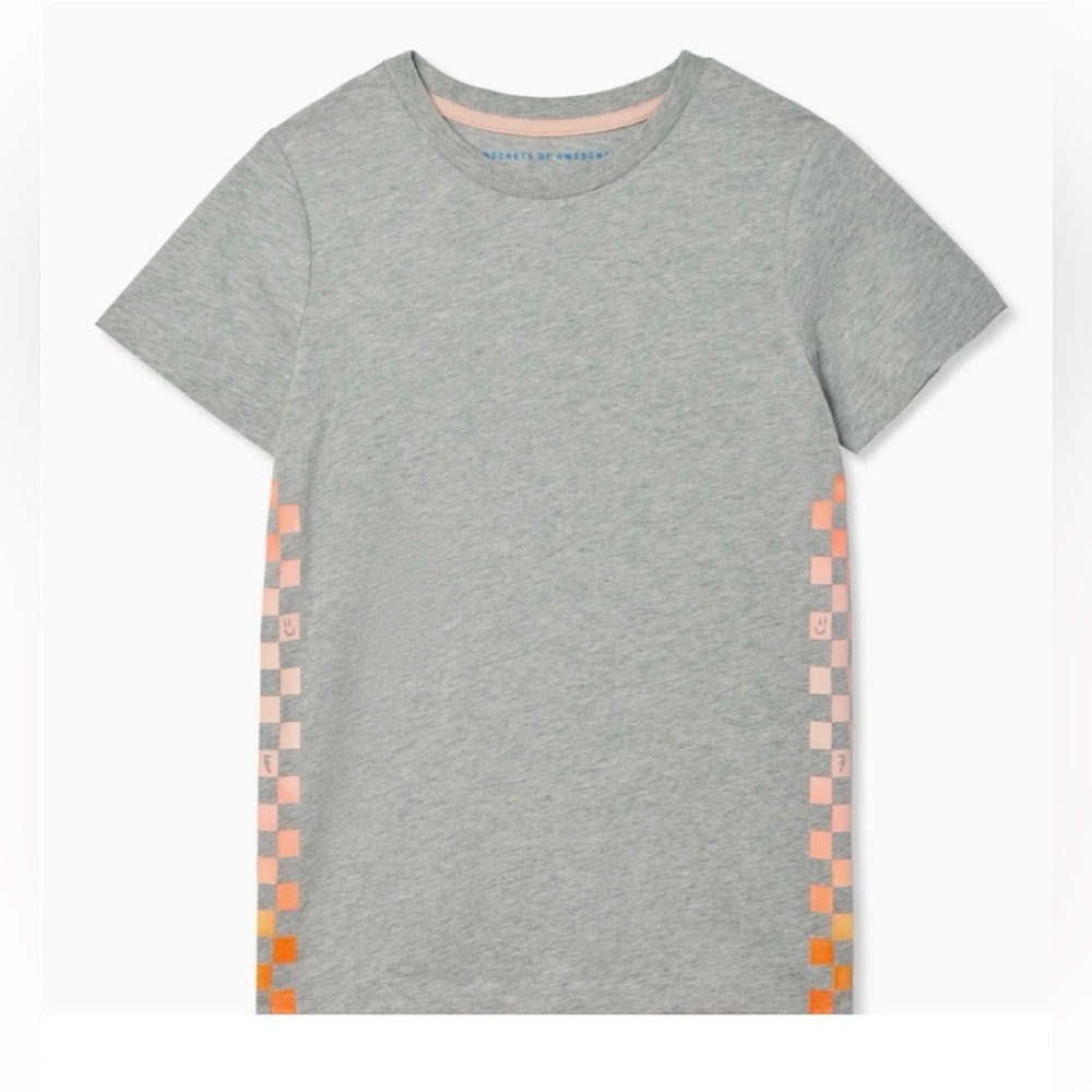 Rockets of Awesome Ready Set Race T-shirt Grey Boys Size 14 NWT
